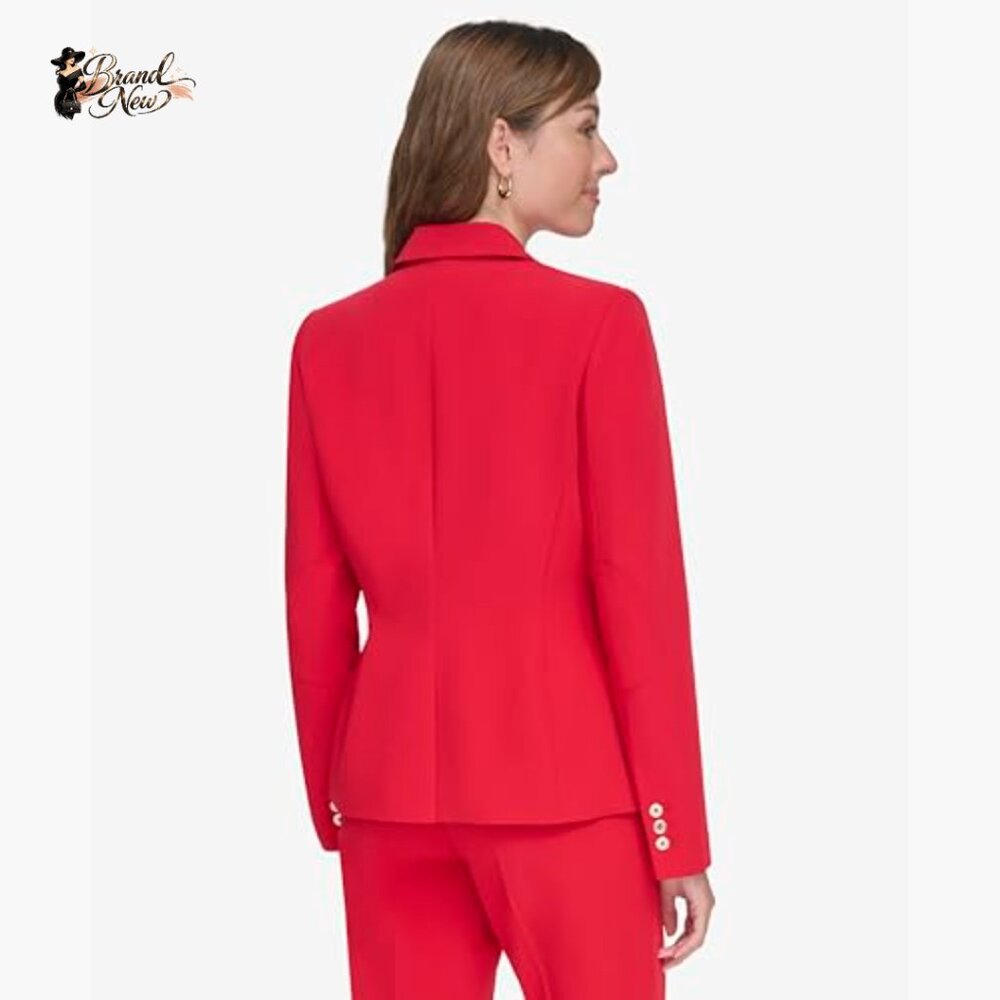 Single Button Business Blazer with Polyester Blen… - image 4